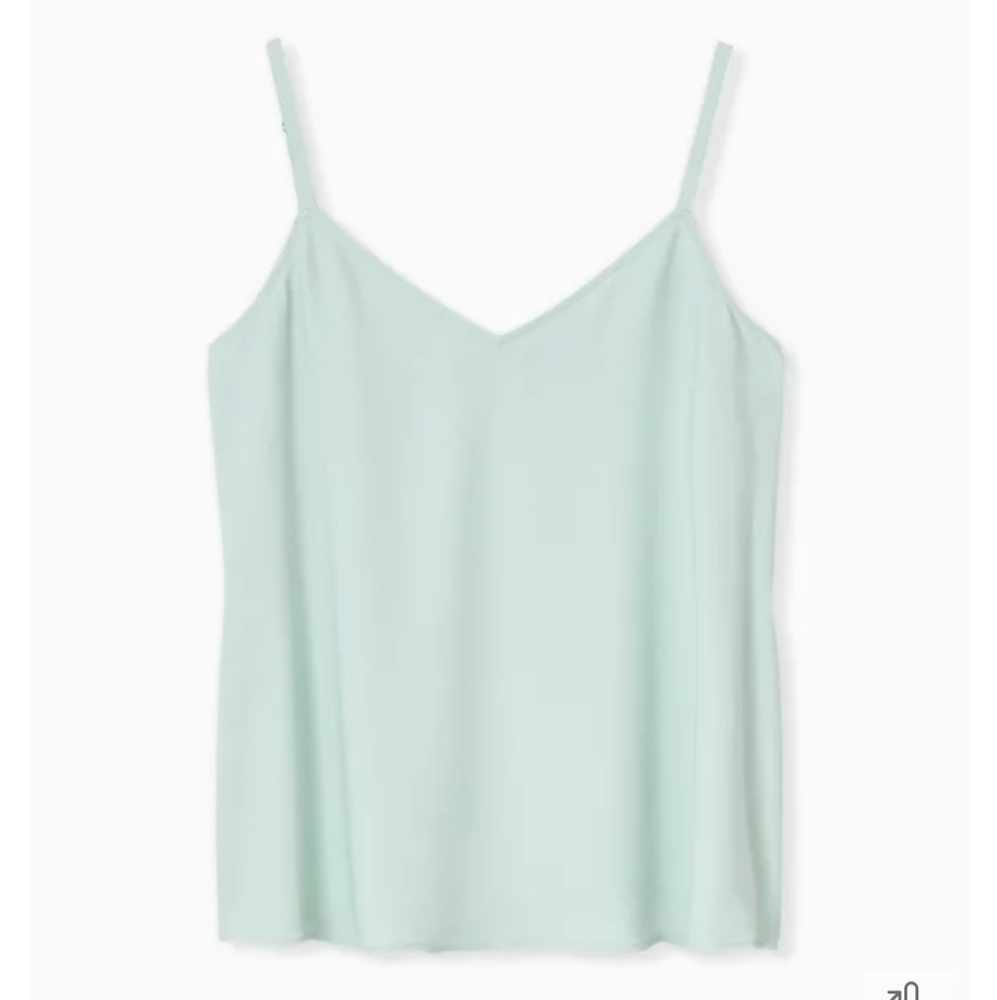 TORRID SOPHIE - MINT BLUE CREPE BACK SATIN SWING CAMI